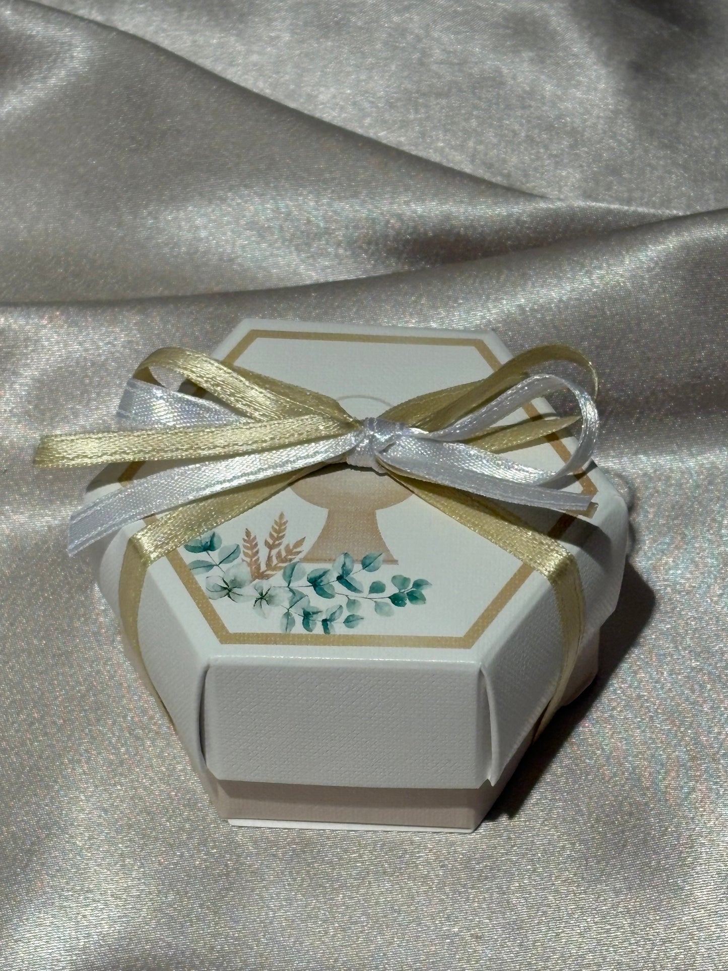 Scatolina Esagonale Prima Comunione (Hexagonal First Communion Box)