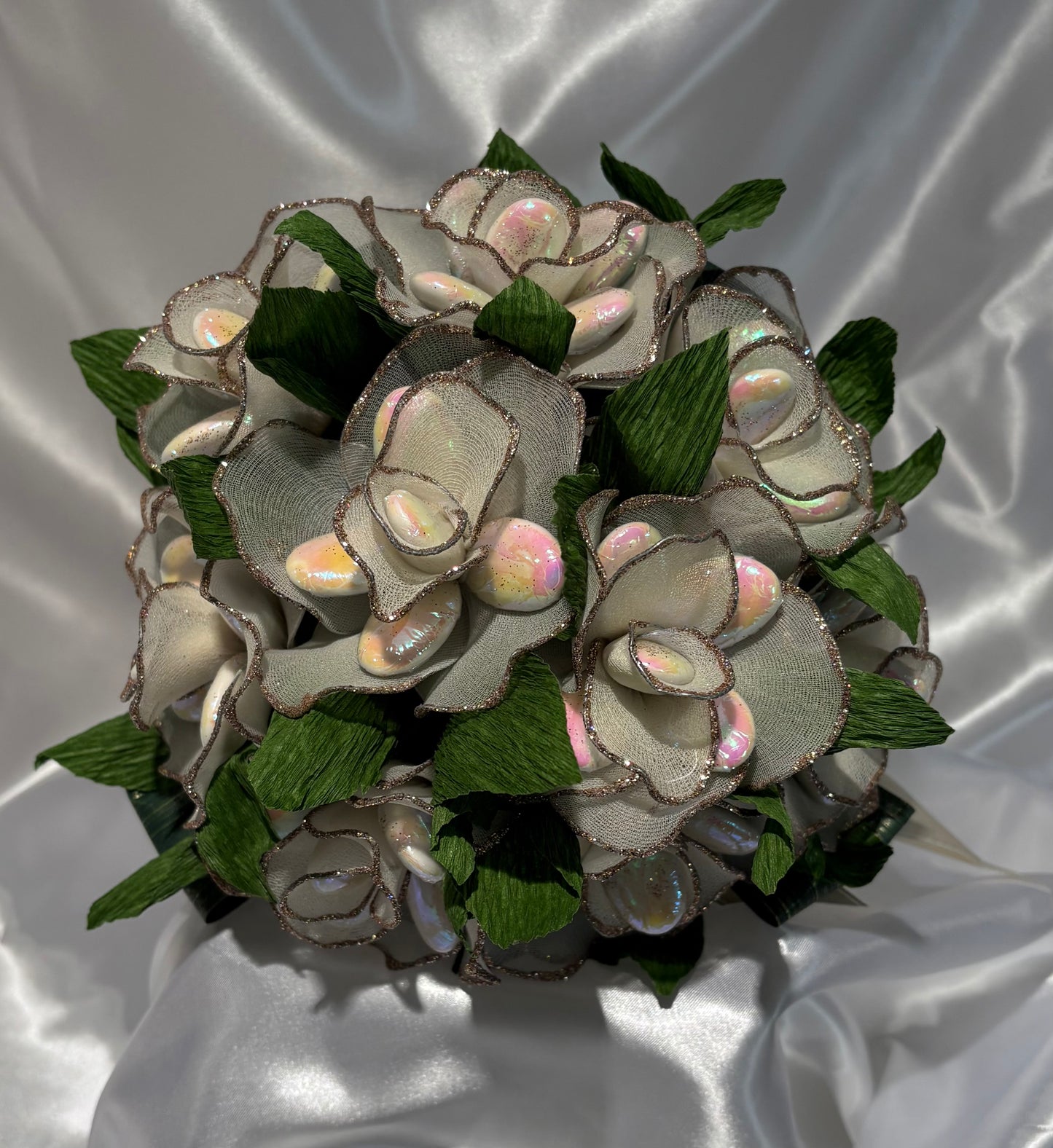 Ivory nine rose bridal bouquet