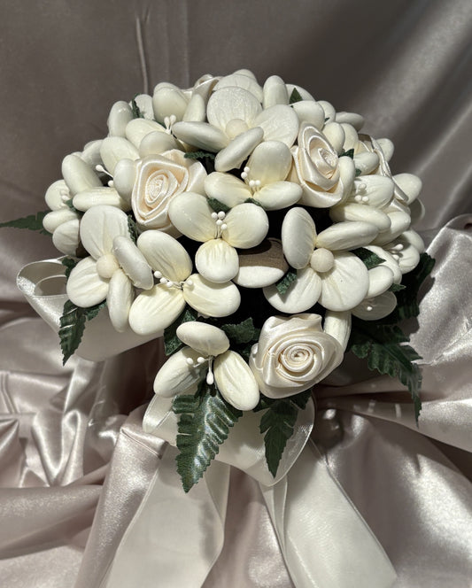 Traditional sugar coated almond bridal bouquet