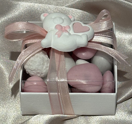 Box Orsetto Cuore (Heart Teddy Bear Box) (Pink)