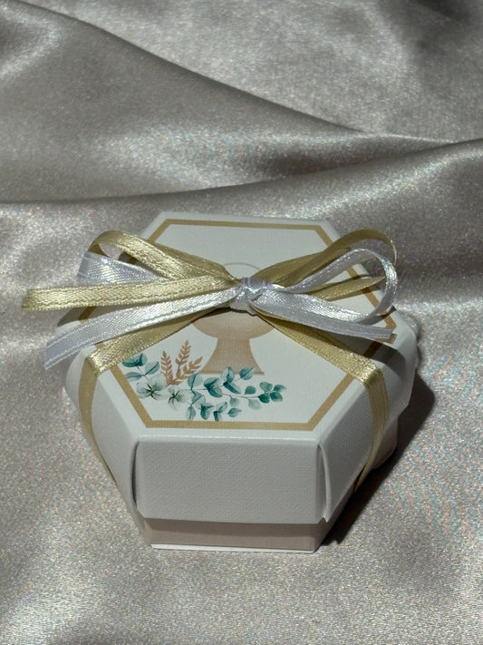 Scatolina Esagonale Prima Comunione (Hexagonal First Communion Box)